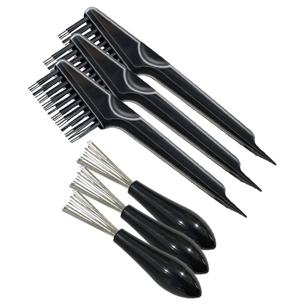 CTIRCHIU 6Pcs Hair Comb Cleaner Tool Set Hair Brush Cleaner Rake Soft Bristles for Home and Salon Use