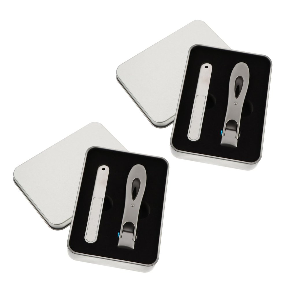 CALLARON 2pcs Nail Clipper and File Tools with Storage Case for Home and Travel Easy to Use Nail Trimming Kit for Fingernails and Toenails