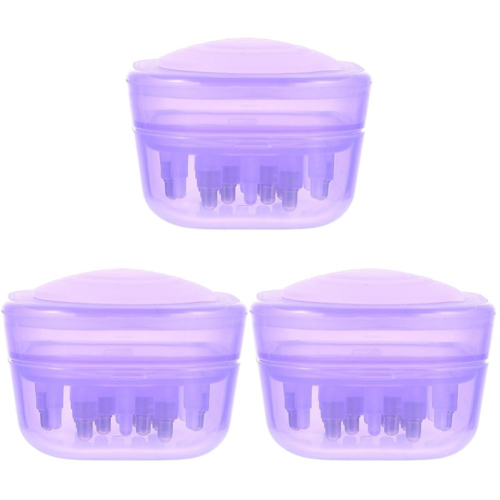 Ipetboom 3pcs Scalp Applicator Comb Graduated Scale for Hair Serum Leak Scalp Treatment Bottle Transparent Distribution