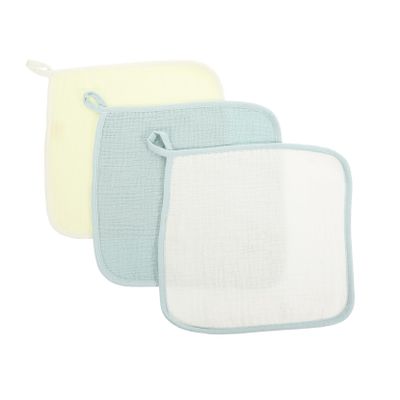 Abaodam 3Pcs Gentle Burp Cloths Set Soft Cotton Towels for Newborns 25x25 cm for Feeding and Cleaning Gentle on Sensitive Skin