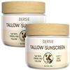(Pack of 2) Organic Beef Tallow Sunscreen SPF 30: Instant Sun Protection with 100% Grass Fed Tallow and Zinc Oxide - Deep Hydration & Non-Greasy Formula for Adults and Kids (2.12 oz Each) view 1