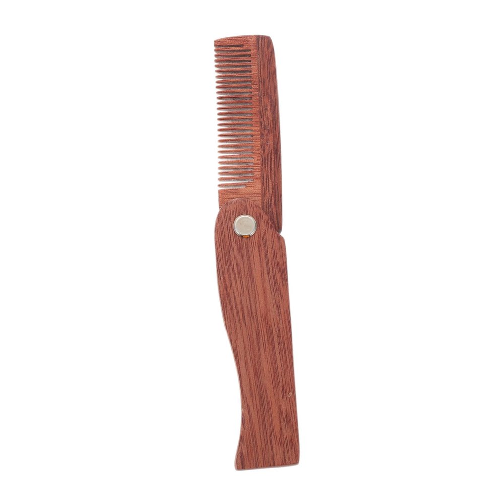 ARTSEWPLY Household Wooden Folding Beard Comb Compact Pocket Comb for Beard Care Natural Sandalwood for Home and Travel Use