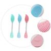 ARTSEWPLY 3pcs Silicone Double-ended Face Mask Applicator Brush Versatile Beauty Tool for Mud Masks Skincare Easy to Clean Safe for Sensitive Skin Random Color view 4