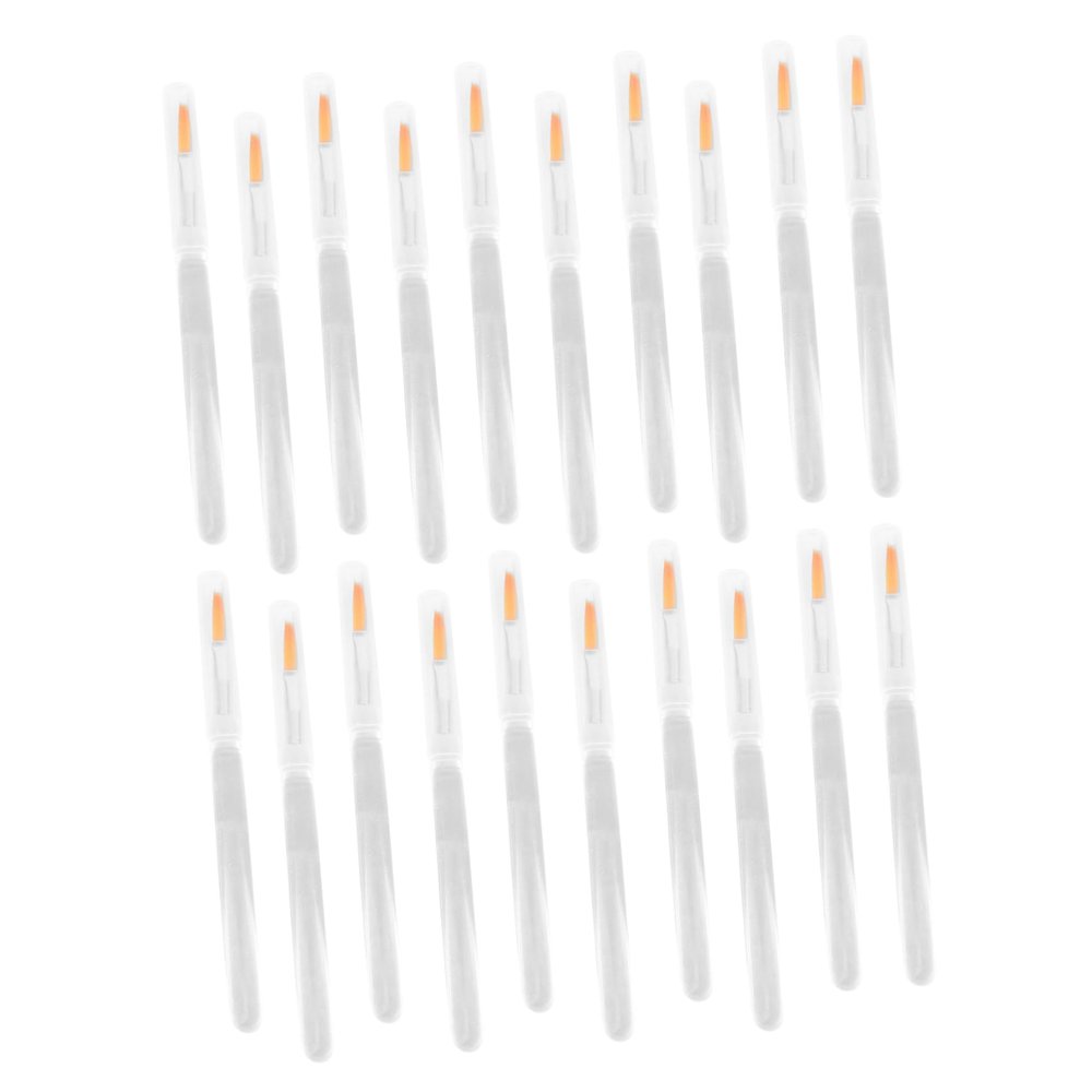 ELAYARD 20PCS Crystal Lip Disposable Makeup Brushes Protective Cover for Travel and Personal Use