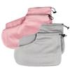 DECORNIJIA 2pair Heat-retaining Cotton Foot Thermal Insulation Foot Straps for Beauty Salons Light Grey Elastic Bands Easy to Clean view 1