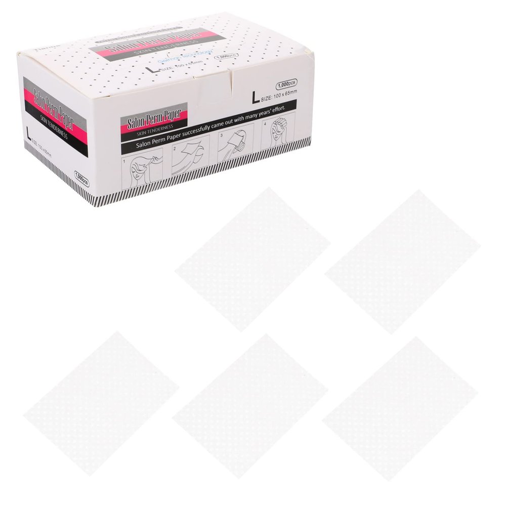 DECORNIJIA 1000sheets Hair Perm Paper Thin Disposable Perming Tool for Salon and Home Use Breathable Cold and Hot Perms