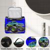 Adornori Cartoon Cool Monster Truck Travel Toiletry Bag for Men and Women, Large Hanging Makeup Bag Organizer Toiletries Bag for Travel, Cosmetic Bag with Handle view 3