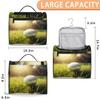Adornori Golf Club Themed Travel Toiletry Bag for Men and Women, Large Hanging Makeup Bag Organizer Toiletries Bag for Travel, Cosmetic Bag with Handle view 2
