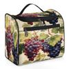 Adornori Fruit Grapes Leaves Travel Toiletry Bag for Men and Women, Large Hanging Makeup Bag Organizer Toiletries Bag for Travel, Cosmetic Bag with Handle view 1