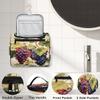 Adornori Fruit Grapes Leaves Travel Toiletry Bag for Men and Women, Large Hanging Makeup Bag Organizer Toiletries Bag for Travel, Cosmetic Bag with Handle view 3