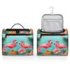 Adornori Flamingo Tropical Leaves Travel Toiletry Bag for Men and Women, Large Hanging Makeup Bag Organizer Toiletries Bag for Travel, Cosmetic Bag with Handle view 4