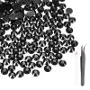 MECCANIXITY 2000pcs SS20 5mm Flatback Crystal Rhinestones, Resin Crystal Gems with Tweezer Dotting Pen Non Hotfix for Bedazzling Tumblers Mugs Bottles Nail DIY Crafts, Black view 1
