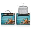 Adornori Starfish Seashell Coral Beach Themed Travel Toiletry Bag for Men and Women, Large Hanging Makeup Bag Organizer Toiletries Bag for Travel, Cosmetic Bag with Handle view 4