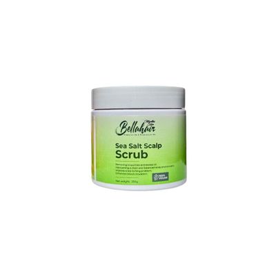 BellaHair Sea Salt Hair Scrub  Exfoliating Scalp Scrub & Scalp Cleanser for Oily Hair, Dandruff, Itchy Scalp Relief  Clarifying Hair Exfoliator for Hair Growth & Scalp Detox