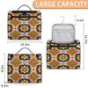 Adornori Mexican Art Flowers Travel Toiletry Bag for Men and Women, Large Hanging Makeup Bag Organizer Toiletries Bag for Travel, Cosmetic Bag with Handle view 2