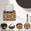 Adornori Mexican Art Flowers Travel Toiletry Bag for Men and Women, Large Hanging Makeup Bag Organizer Toiletries Bag for Travel, Cosmetic Bag with Handle view 3