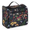 Adornori Mushrooms Butterfly Floral Boho Travel Toiletry Bag for Men and Women, Large Hanging Makeup Bag Organizer Toiletries Bag for Travel, Cosmetic Bag with Handle view 1