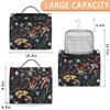 Adornori Mushrooms Butterfly Floral Boho Travel Toiletry Bag for Men and Women, Large Hanging Makeup Bag Organizer Toiletries Bag for Travel, Cosmetic Bag with Handle view 2