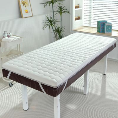 LDLCYCN White,185 * 70cm(R), Memory Foam Beauty Salon Bed Mattress Topper Thicken 4Cm Lash Bed Topper with Elastic Strap Spa Bed Mattress Pad Non-Slip Lash Bed Cushion for Beauty Salon Massage