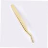DECORNIJIA 2pcs Stainless Steel Lash Tweezers Curved Eyelash Tweezers for Lash Extensions Pointed Tips view 2