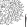 MECCANIXITY 3000pcs SS16 4mm Flatback Crystal Rhinestones, Resin Crystal Gems with Tweezer Dotting Pen Non Hotfix for Bedazzling Tumblers Mugs Bottles Nail DIY Crafts, White view 1