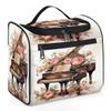 Adornori Piano Travel Toiletry Bag for Men and Women, Large Hanging Makeup Bag Organizer Toiletries Bag for Travel, Cosmetic Bag with Handle view 1