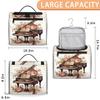 Adornori Piano Travel Toiletry Bag for Men and Women, Large Hanging Makeup Bag Organizer Toiletries Bag for Travel, Cosmetic Bag with Handle view 2
