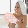 ARTSEWPLY 2pcs Faux Silk Exfoliating Mitts Washcloth Body Scrubbers for Bath Gentle Exfoliation for Face Body view 3