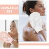 ARTSEWPLY 2pcs Faux Silk Exfoliating Mitts Washcloth Body Scrubbers for Bath Gentle Exfoliation for Face Body view 4