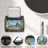 Adornori Lemon Tree Landscape Travel Toiletry Bag for Men and Women, Large Hanging Makeup Bag Organizer Toiletries Bag for Travel, Cosmetic Bag with Handle view 3