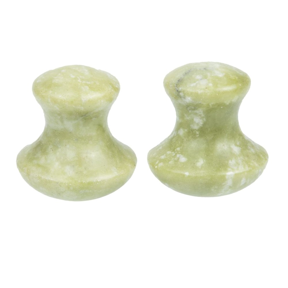 DONFAMDS Jade Gua Sha Roller Set of 2 Mushroom Shaped Face Massage Tools for Women Eye Care Massager for Face Relaxation Natural Skin Care Gua Sha Tool