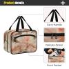 miaozhen Washpainting flower Rose Gold hanging bag travel bag with hanging with hook, designer multifunctional for travel accessories for women bolsas para maquillaje de mujer L view 4