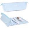 BAREFOOT CARIBOU Hair Tools Travel Bag and Heat Resistant Mat for Flat Irons, Straighteners, Curling Iron, and Haircare Accessories, 2-in-1 design, with Interior Pockets, Organizer (Baby Blue) view 1
