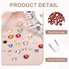 MECCANIXITY 3000pcs SS12 3mm Flatback Crystal Rhinestones, Resin Crystal Gems with Tweezer Dotting Pen Non Hotfix for Bedazzling Tumblers Mugs Bottles Nail DIY Crafts, Deep Red view 3