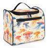 Adornori Jellyfish Travel Toiletry Bag for Men and Women, Large Hanging Makeup Bag Organizer Toiletries Bag for Travel, Cosmetic Bag with Handle view 1