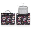 Adornori Sugar Skull Flowers Travel Toiletry Bag for Men and Women, Large Hanging Makeup Bag Organizer Toiletries Bag for Travel, Cosmetic Bag with Handle view 4