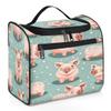 Adornori Pig Travel Toiletry Bag for Men and Women, Large Hanging Makeup Bag Organizer Toiletries Bag for Travel, Cosmetic Bag with Handle view 1