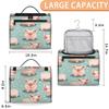 Adornori Pig Travel Toiletry Bag for Men and Women, Large Hanging Makeup Bag Organizer Toiletries Bag for Travel, Cosmetic Bag with Handle view 2
