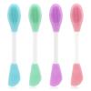 4 Pack Silicone Face Mask Applicator, 2 in 1 Double-Sided Facial Scrubber Brush Tool, Double-Head Manual Cleansing Brush for Deep Gentle Exfoliating view 1