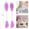 4 Pack Silicone Face Mask Applicator, 2 in 1 Double-Sided Facial Scrubber Brush Tool, Double-Head Manual Cleansing Brush for Deep Gentle Exfoliating view 2