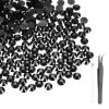 MECCANIXITY 3000pcs SS16 4mm Flatback Crystal Rhinestones, Resin Crystal Gems with Tweezer Dotting Pen Non Hotfix for Bedazzling Tumblers Mugs Bottles Nail DIY Crafts, Black view 1