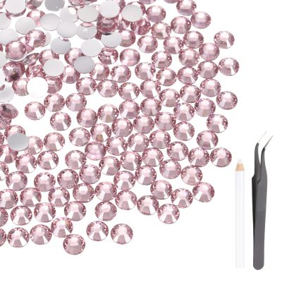 MECCANIXITY 3000pcs SS16 4mm Flatback Crystal Rhinestones, Resin Crystal Gems with Tweezer Dotting Pen Non Hotfix for Bedazzling Tumblers Mugs Bottles Nail DIY Crafts, Pink