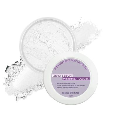 0.17oz No Sebum Mineral Powder | For instant matte finish, controls excess sebum | Fresh skin all day long, For oily face | For all skin types, 5gm