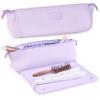 BAREFOOT CARIBOU Hair Tools Travel Bag and Heat Resistant Mat for Flat Irons, Straighteners, Curling Iron, and Haircare Accessories, 2-in-1 design, with Interior Pockets, Portable Organizer (Lilac) view 1