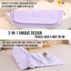 BAREFOOT CARIBOU Hair Tools Travel Bag and Heat Resistant Mat for Flat Irons, Straighteners, Curling Iron, and Haircare Accessories, 2-in-1 design, with Interior Pockets, Portable Organizer (Lilac) view 4