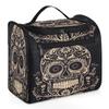 Adornori Halloween Sugar Skull Travel Toiletry Bag for Men and Women, Large Hanging Makeup Bag Organizer Toiletries Bag for Travel, Cosmetic Bag with Handle view 1