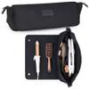 BAREFOOT CARIBOU Hair Tools Travel Bag and Heat Resistant Mat for Flat Irons, Straighteners, Curling Iron, and Haircare Accessories, 2-in-1 design, with Interior Pockets, Organizer (Mesh Black) view 1