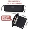 BAREFOOT CARIBOU Hair Tools Travel Bag and Heat Resistant Mat for Flat Irons, Straighteners, Curling Iron, and Haircare Accessories, 2-in-1 design, with Interior Pockets, Organizer (Mesh Black) view 2