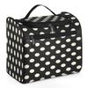 Adornori Polka Dot Black White Travel Toiletry Bag for Men and Women, Large Hanging Makeup Bag Organizer Toiletries Bag for Travel, Cosmetic Bag with Handle view 1