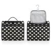 Adornori Polka Dot Black White Travel Toiletry Bag for Men and Women, Large Hanging Makeup Bag Organizer Toiletries Bag for Travel, Cosmetic Bag with Handle view 4
